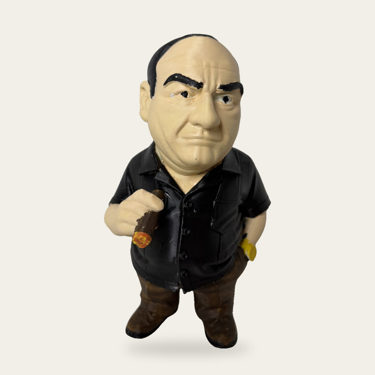 Cigar Boss 3D printed hand-painted figurine, front view
