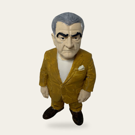 Gold Suit 3D printed hand-painted figurine, front view